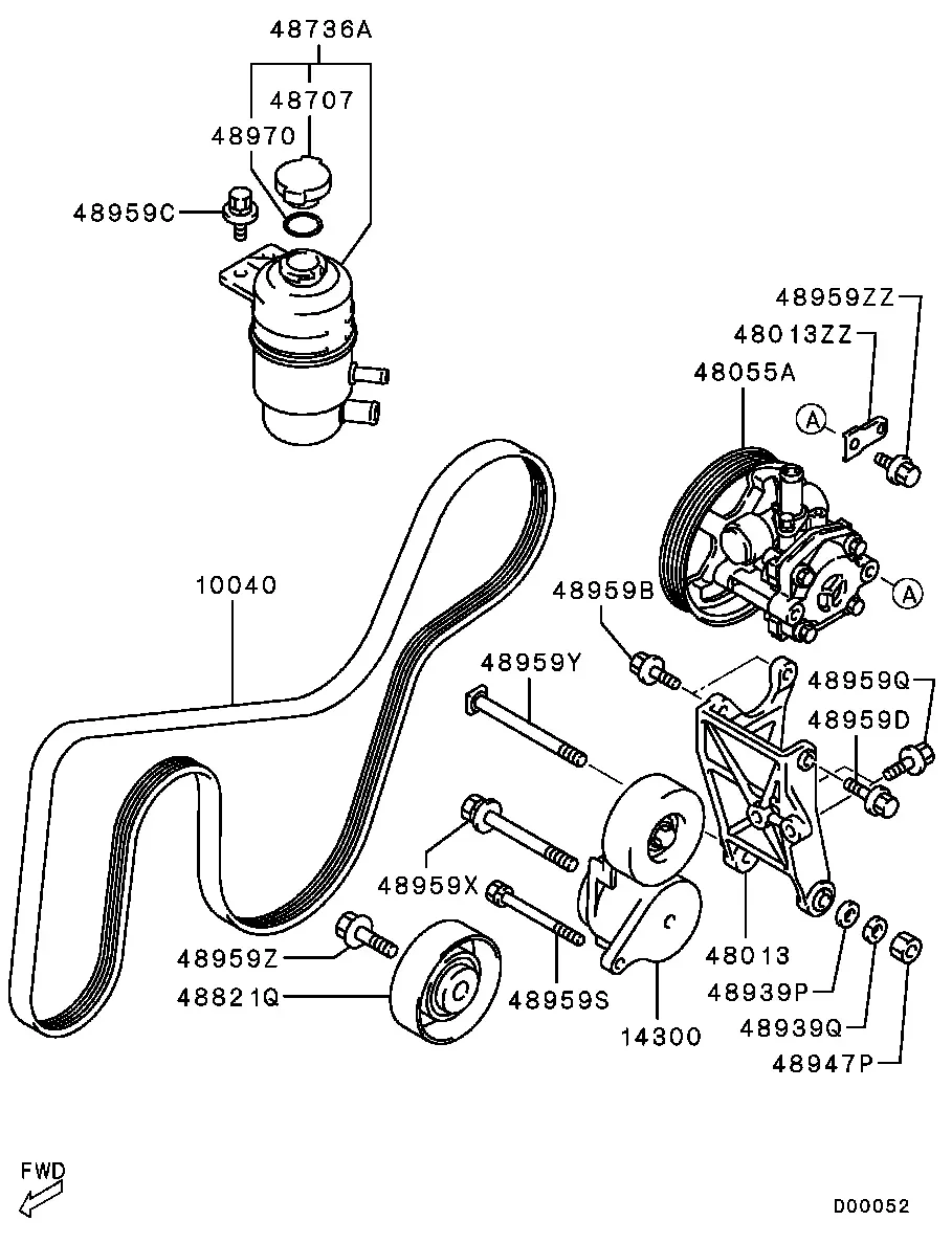 Power Steering Pump diagram