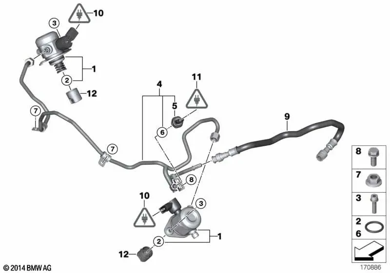 High-Pressure Fuel Pump and Lines diagram