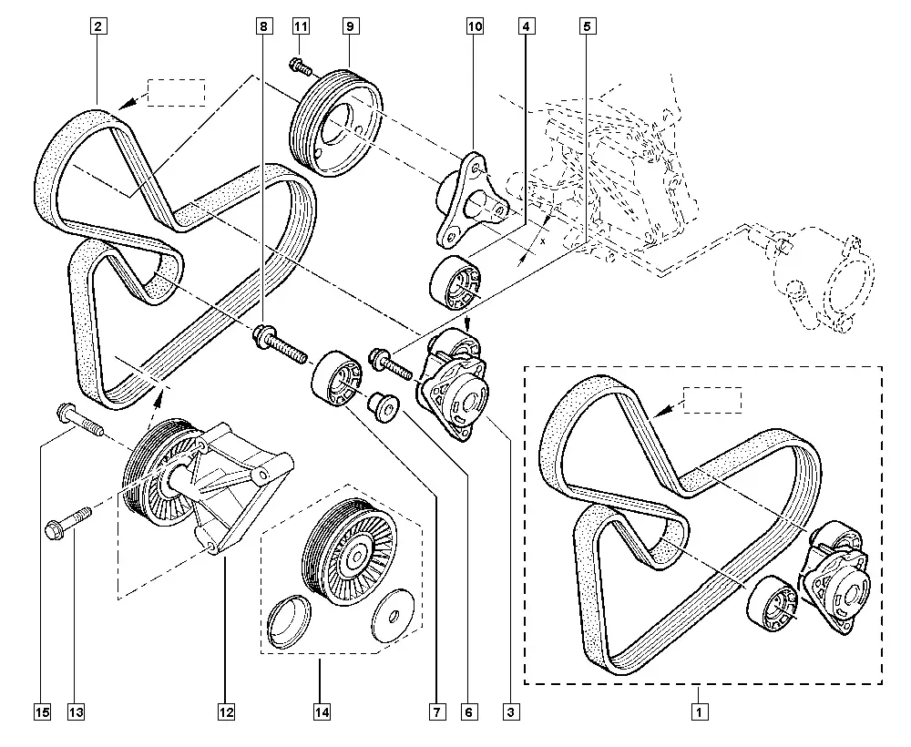 Accessory Belt Tensioner diagram
