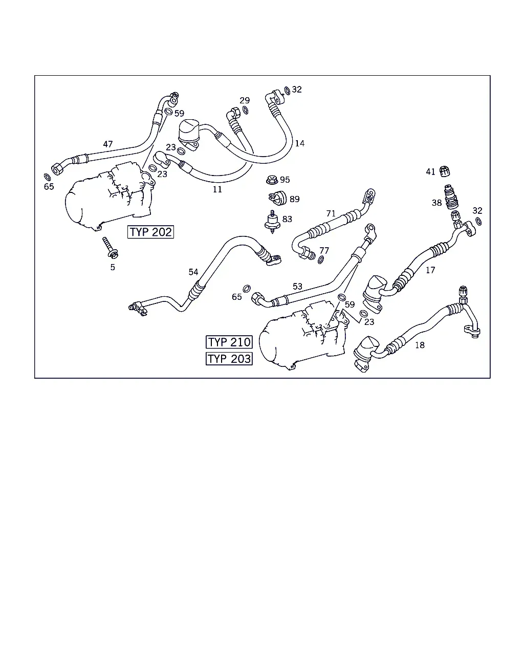 A/C Compressor Mounting Parts diagram