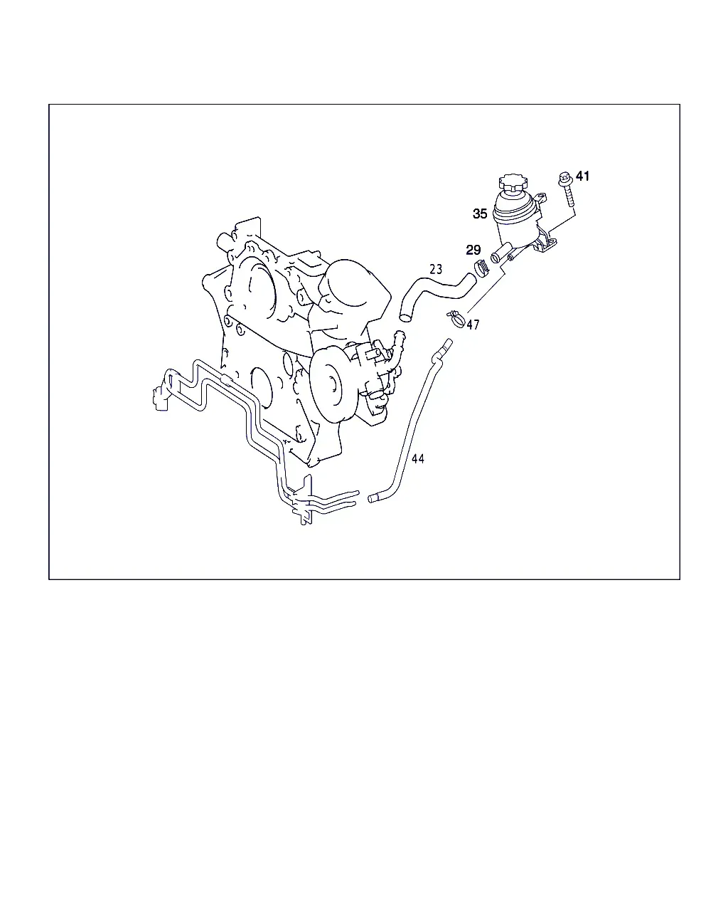 Power Steering Pump Mounting Parts diagram