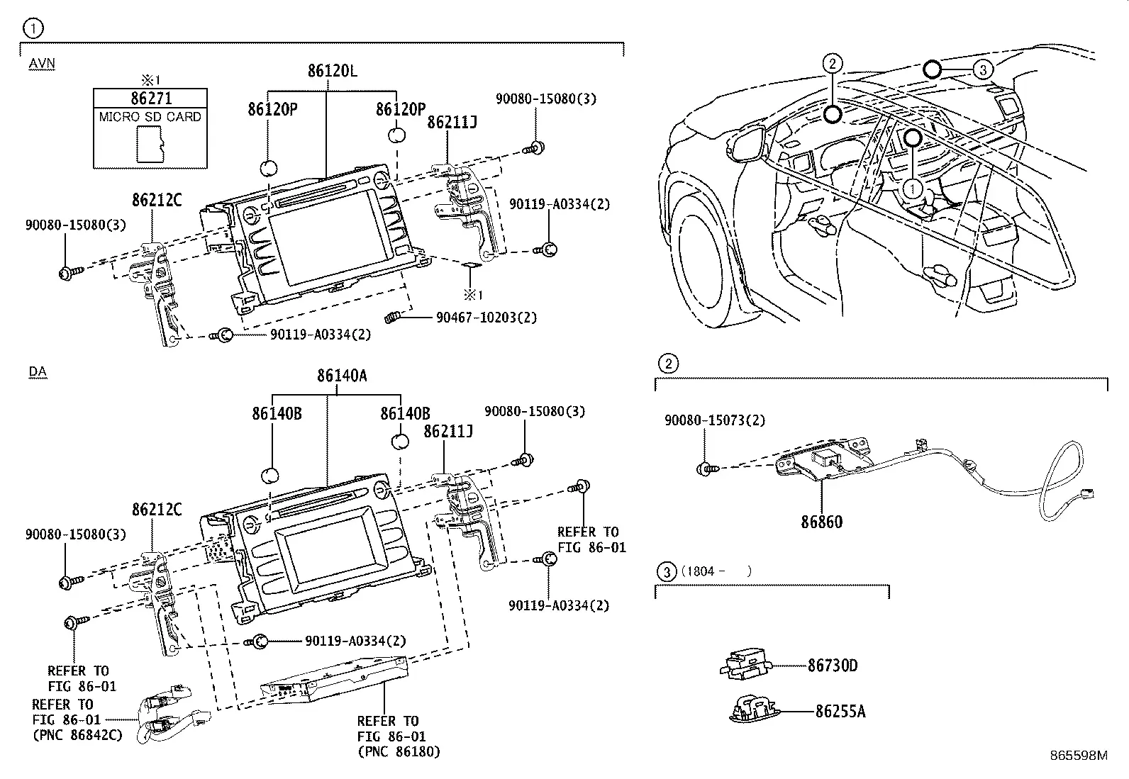 Navigation and Front Monitor Display diagram
