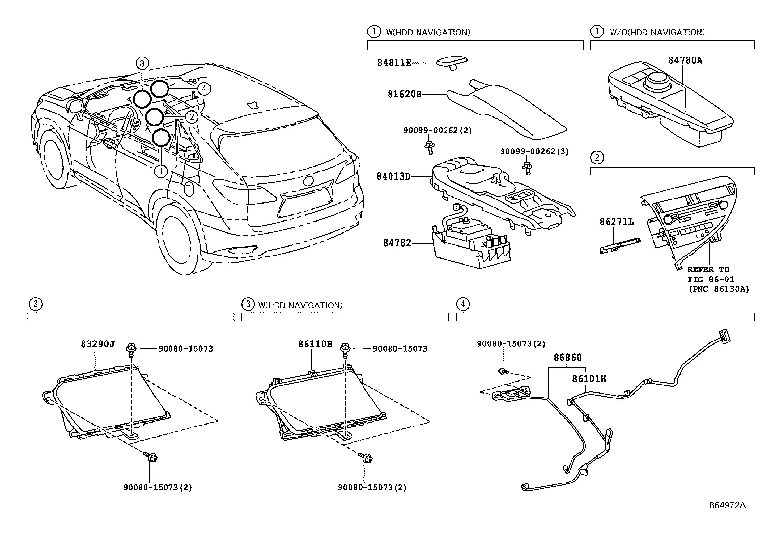 Navigation and Front Monitor Display diagram