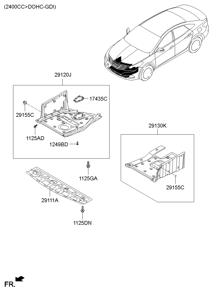 Engine Under Cover diagram