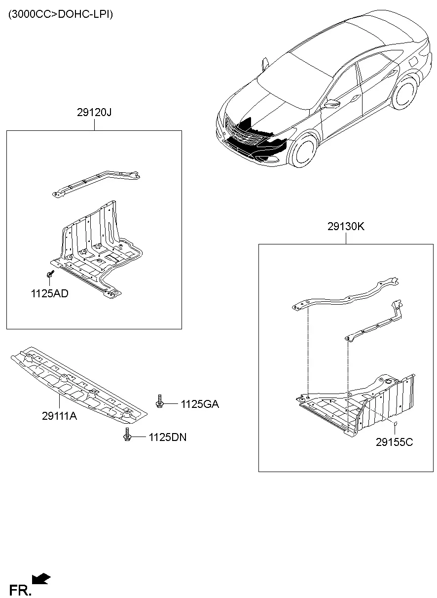 Engine Under Cover diagram