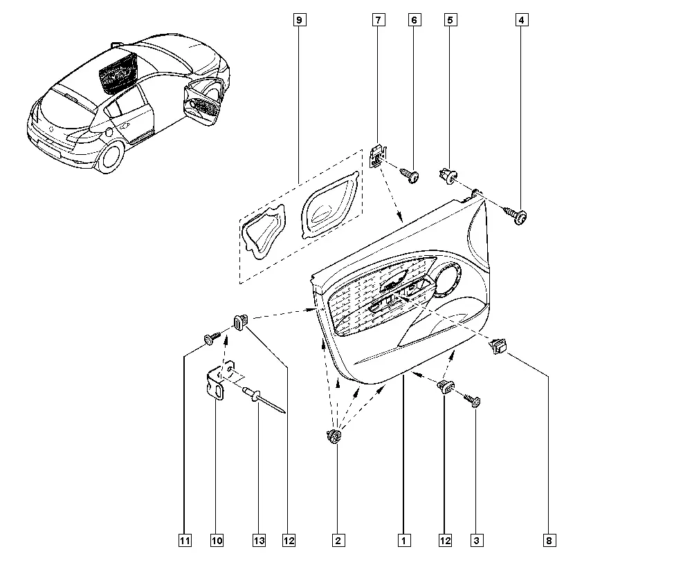 Door Trim Panels diagram