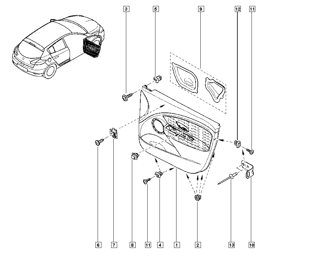Door Trim Panels diagram
