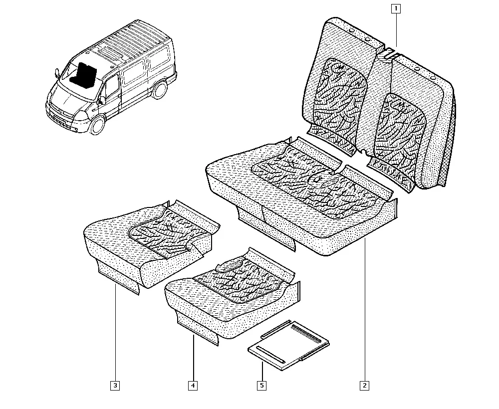 Front Seat Upholstery diagram