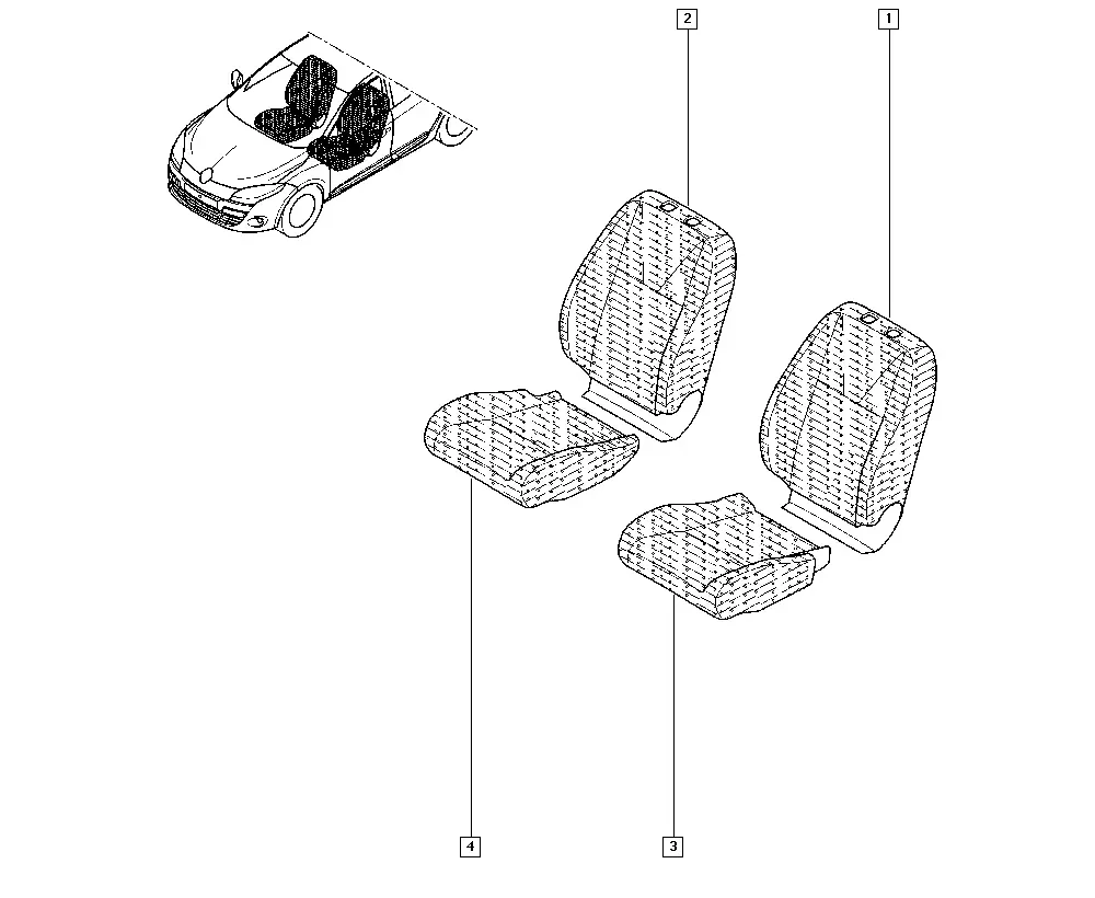 Front Seat Covers diagram