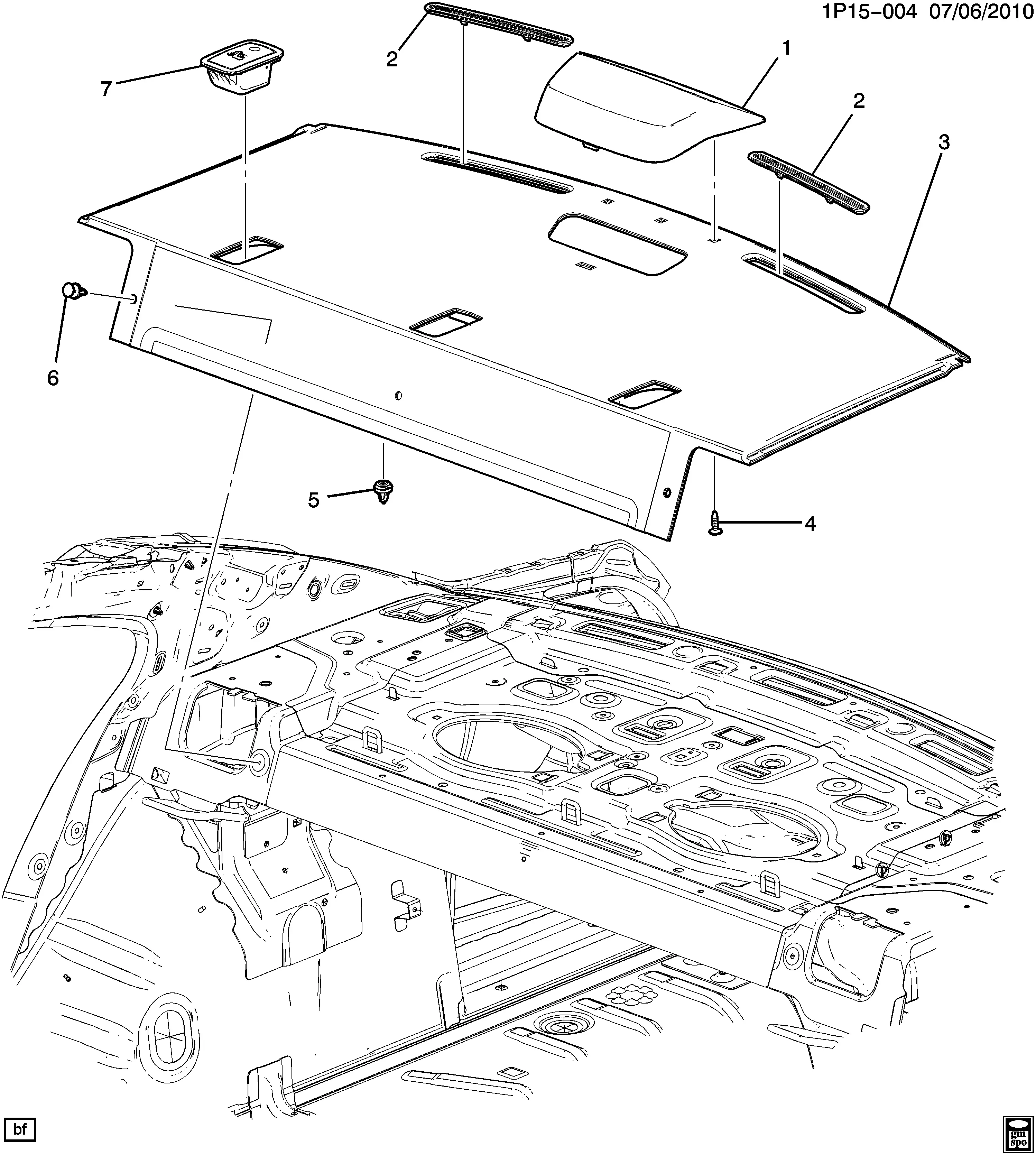 Rear Window Shelf Trim diagram