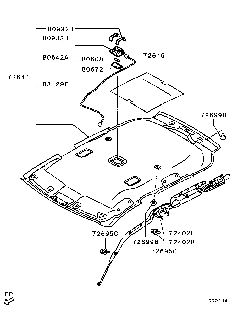Headliner diagram