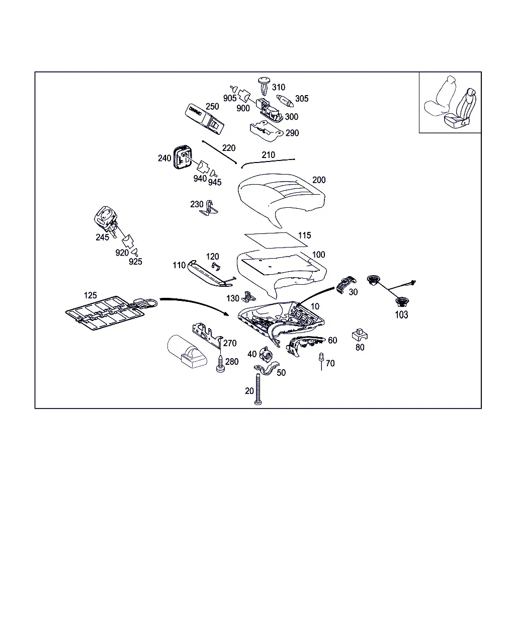 Driver Seat Upholstery diagram