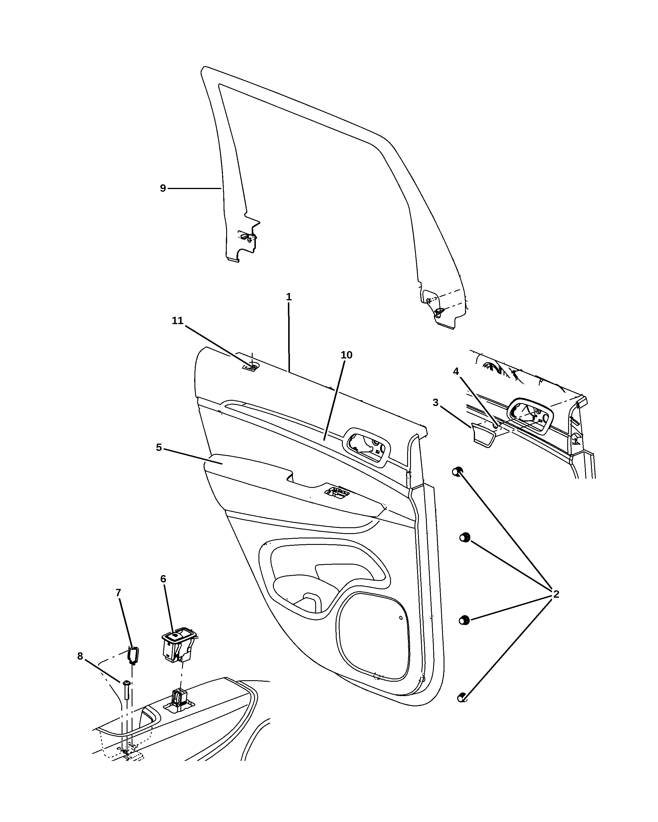 Rear Door Trim Panels diagram