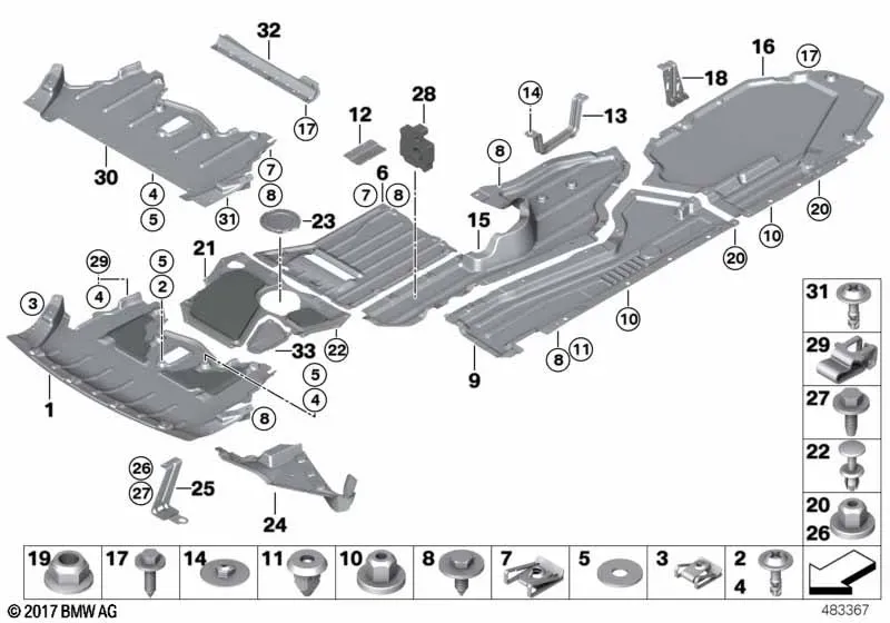 Облицовка днища кузова diagram