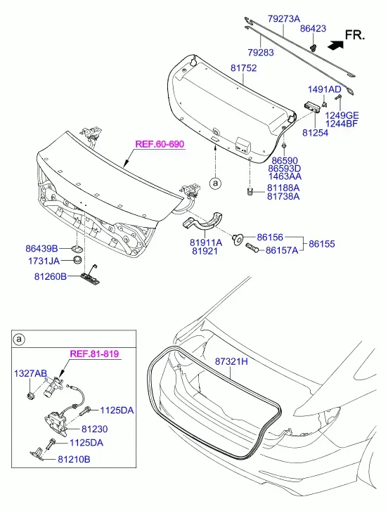 Trunk Lid Trim diagram