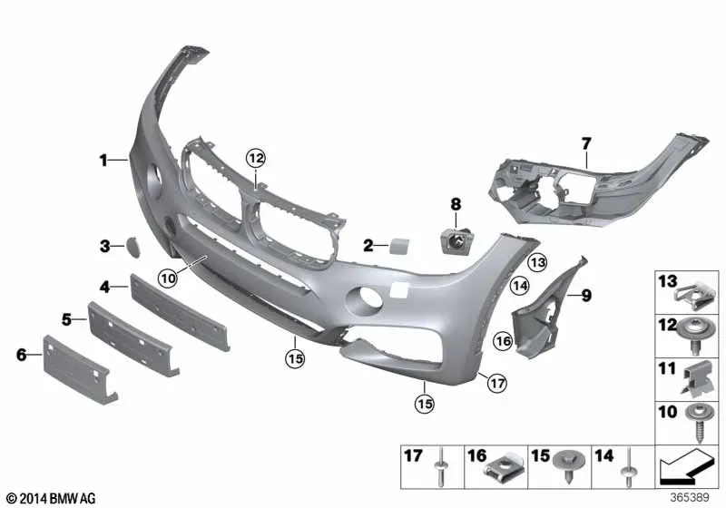 Front Bumper Trim diagram