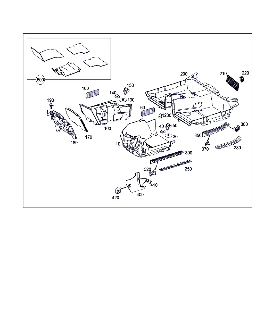 A-Pillar Trim and Floor Covering diagram