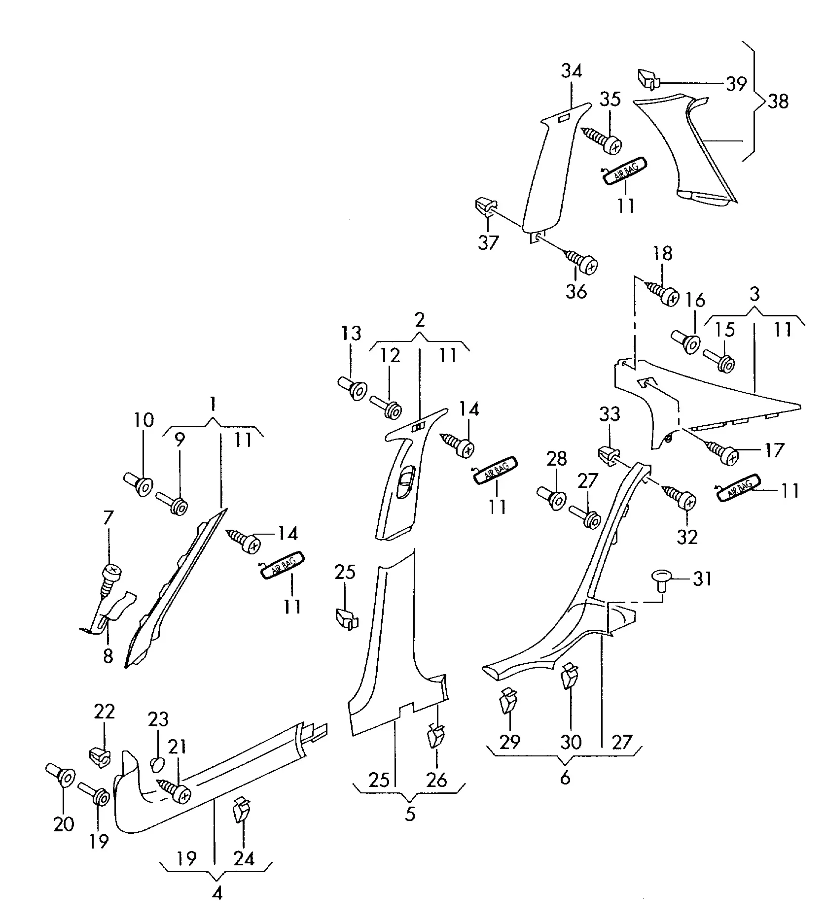 Body Pillar Trim diagram