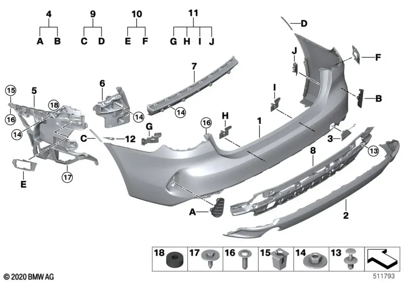 Rear Bumper Trim diagram