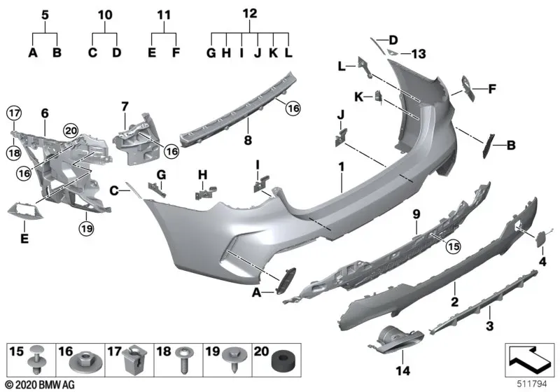 Rear Bumper Trim diagram