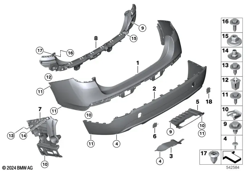 Rear Bumper Trim diagram