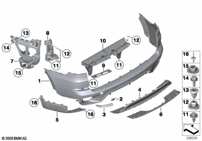 Rear Bumper Trim diagram