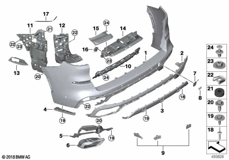 Rear Bumper Trim diagram