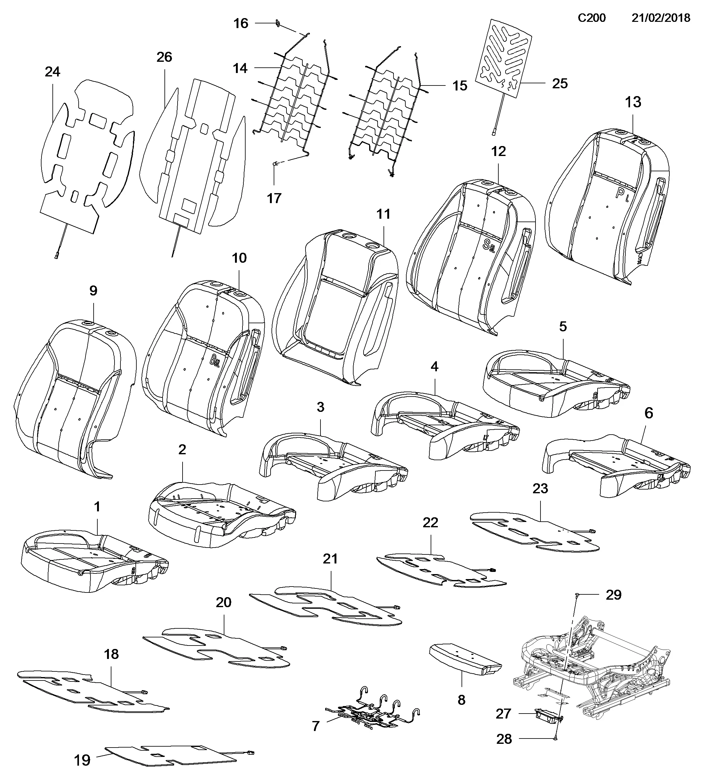 Seat Heating and Cooling diagram