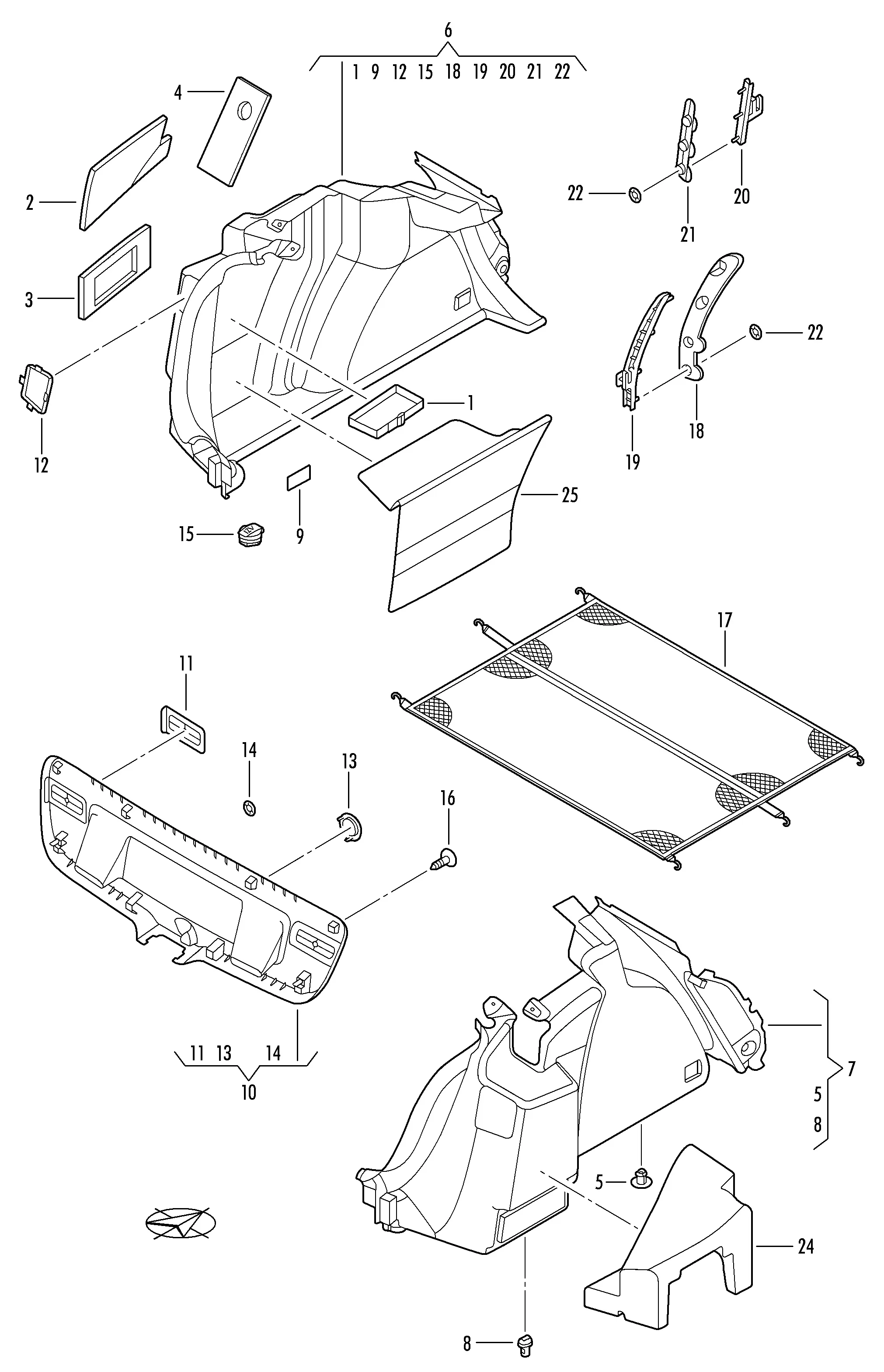 Trunk Lining diagram