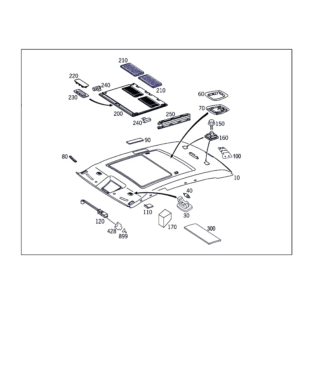 Roof Headliner diagram