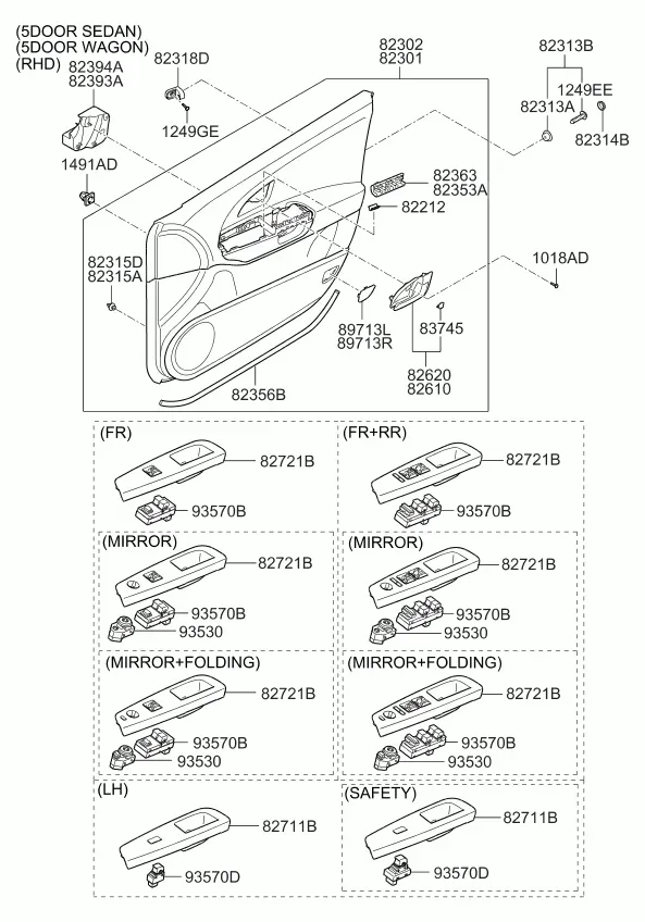 Front Door Trim diagram