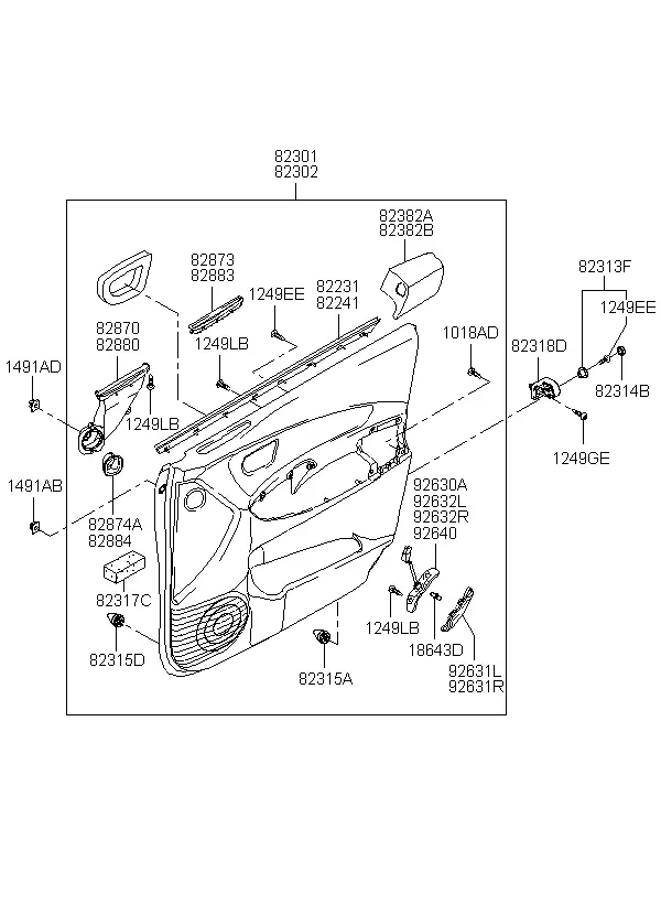 Front Door Trim diagram