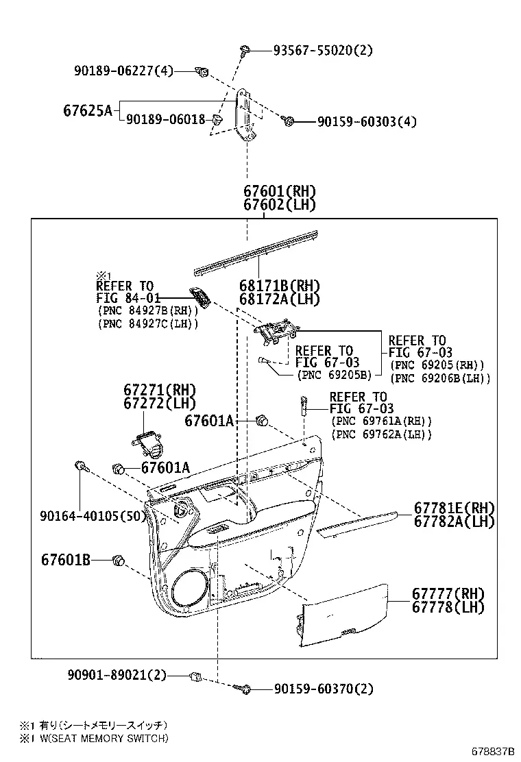 Front Door Trim Panel diagram