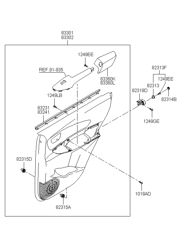 Rear Door Trim Panel diagram