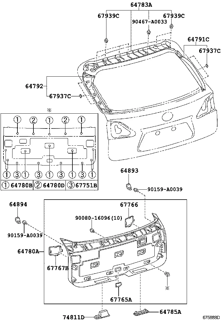 Tailgate Trim Panel diagram