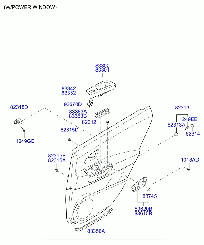 Обшивка задней двери diagram