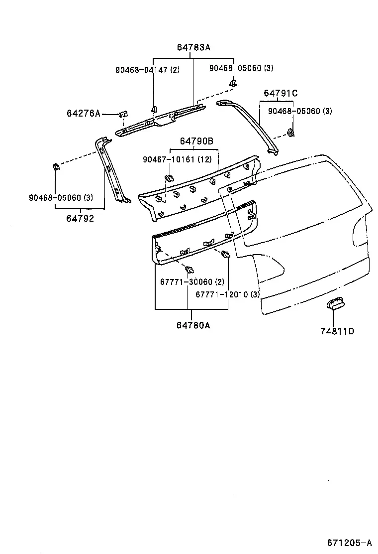 Tailgate Trim Panel diagram