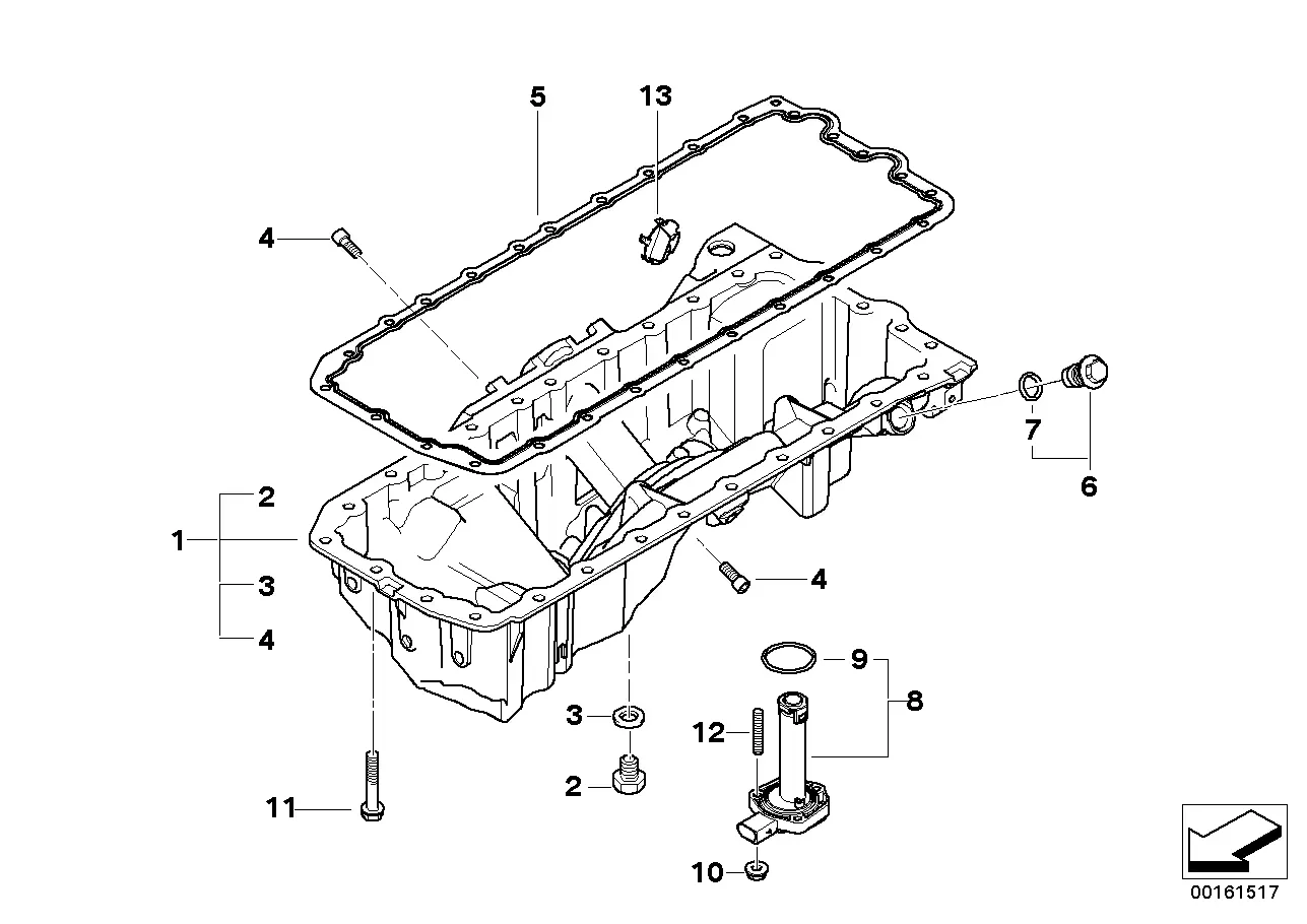 Oil pan diagram
