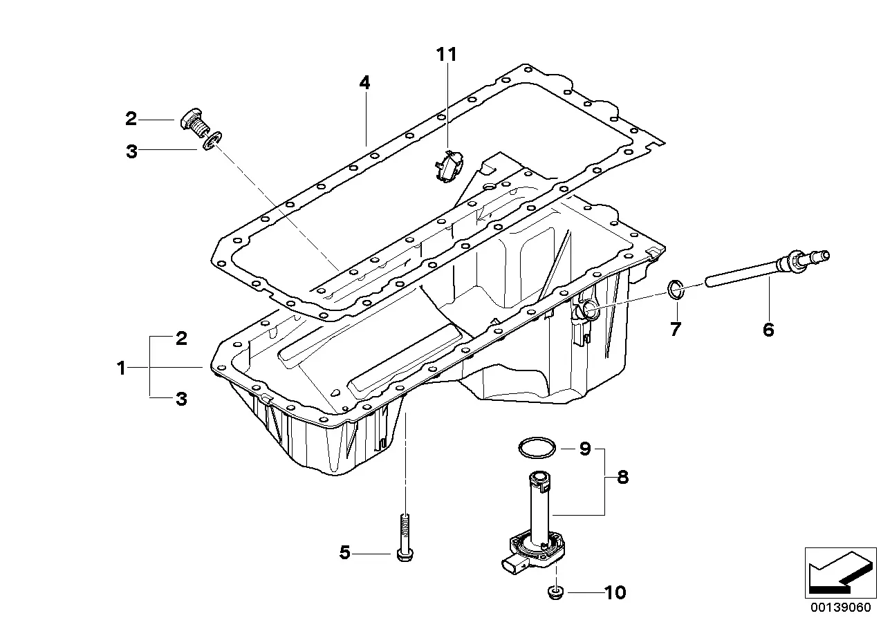 Oil pan diagram
