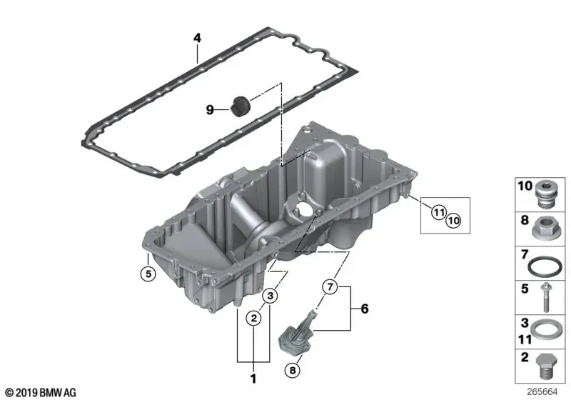 Oil pan diagram