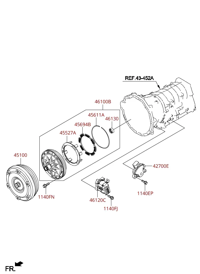 Automatic transmission oil pump diagram
