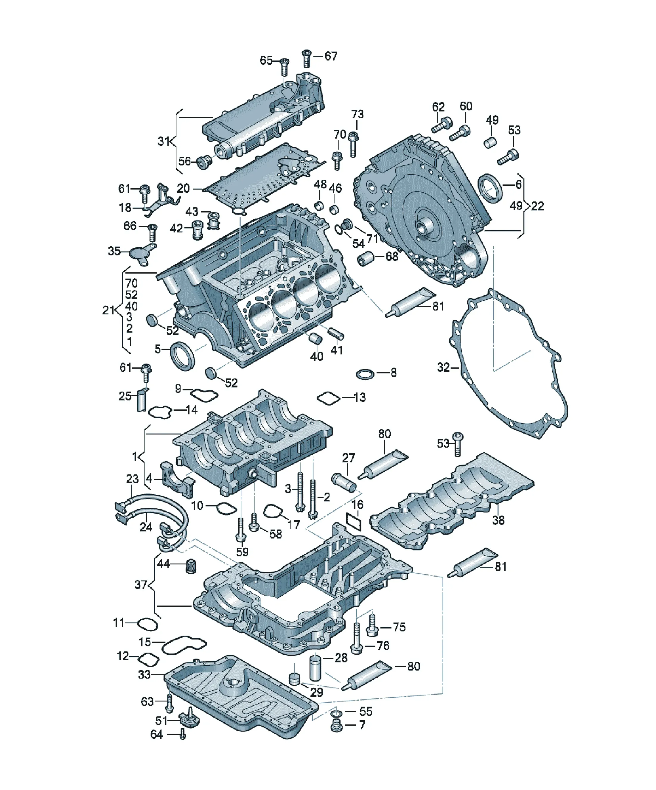 Oil pan diagram