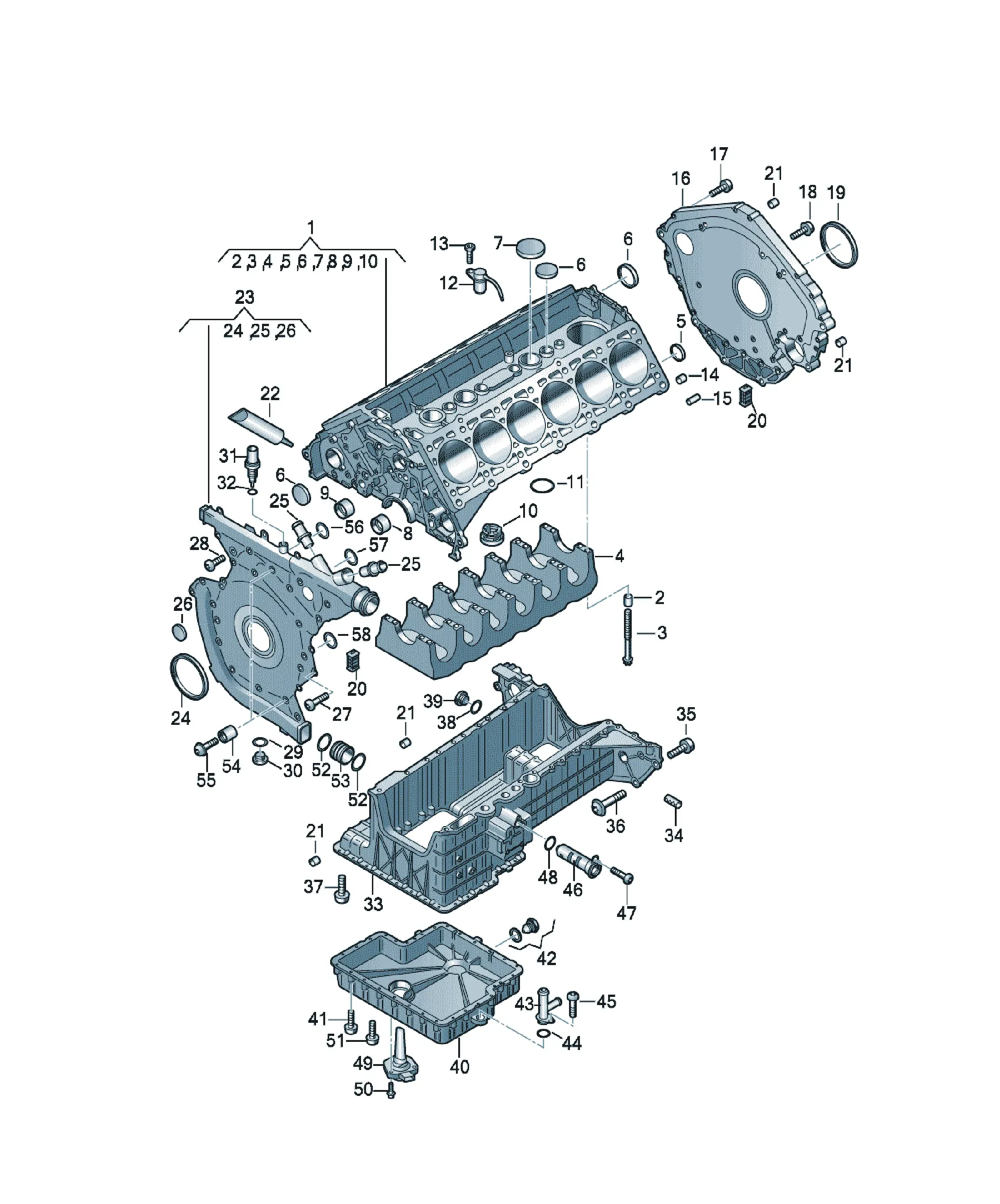 Oil pan diagram