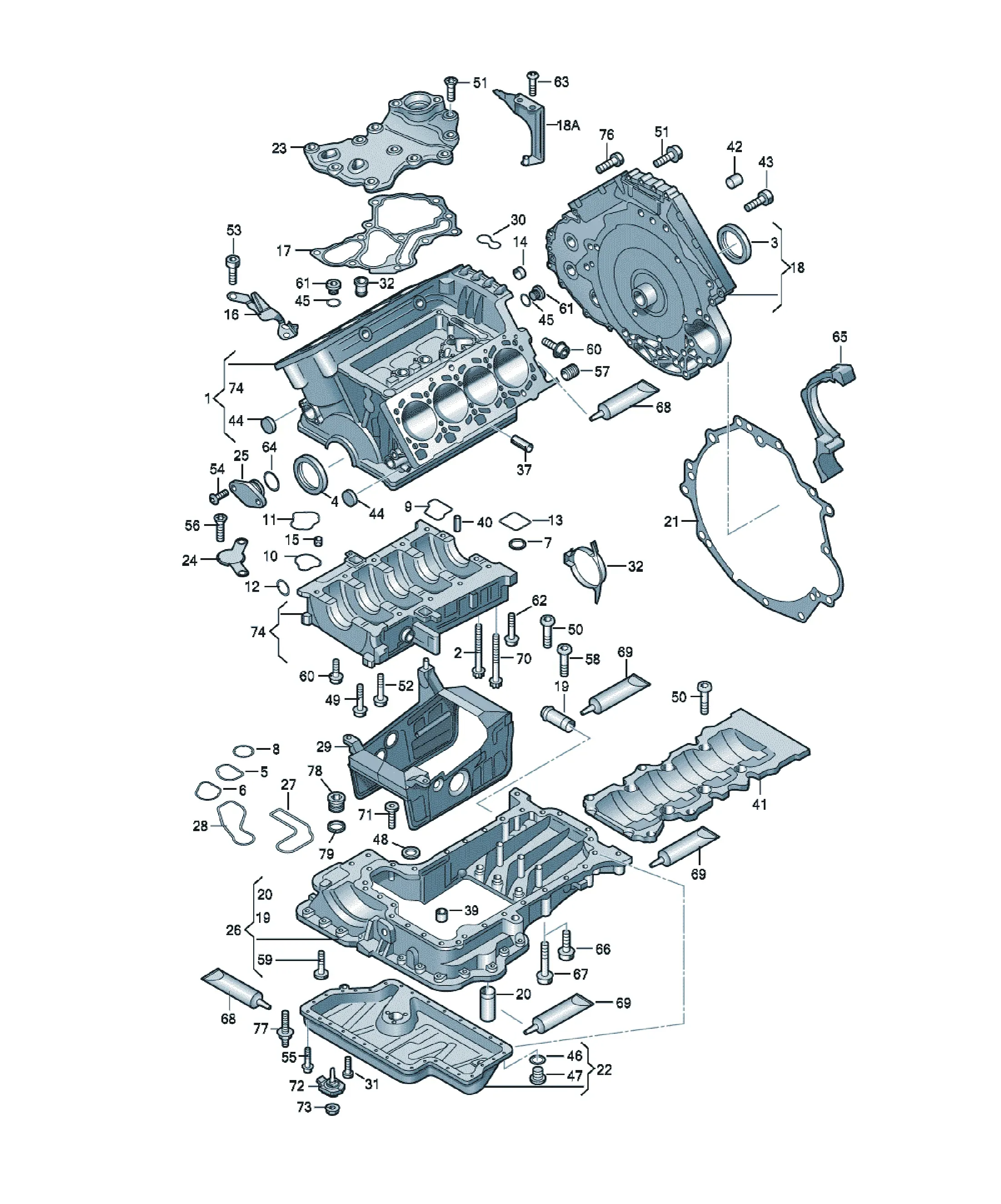 Oil pan diagram