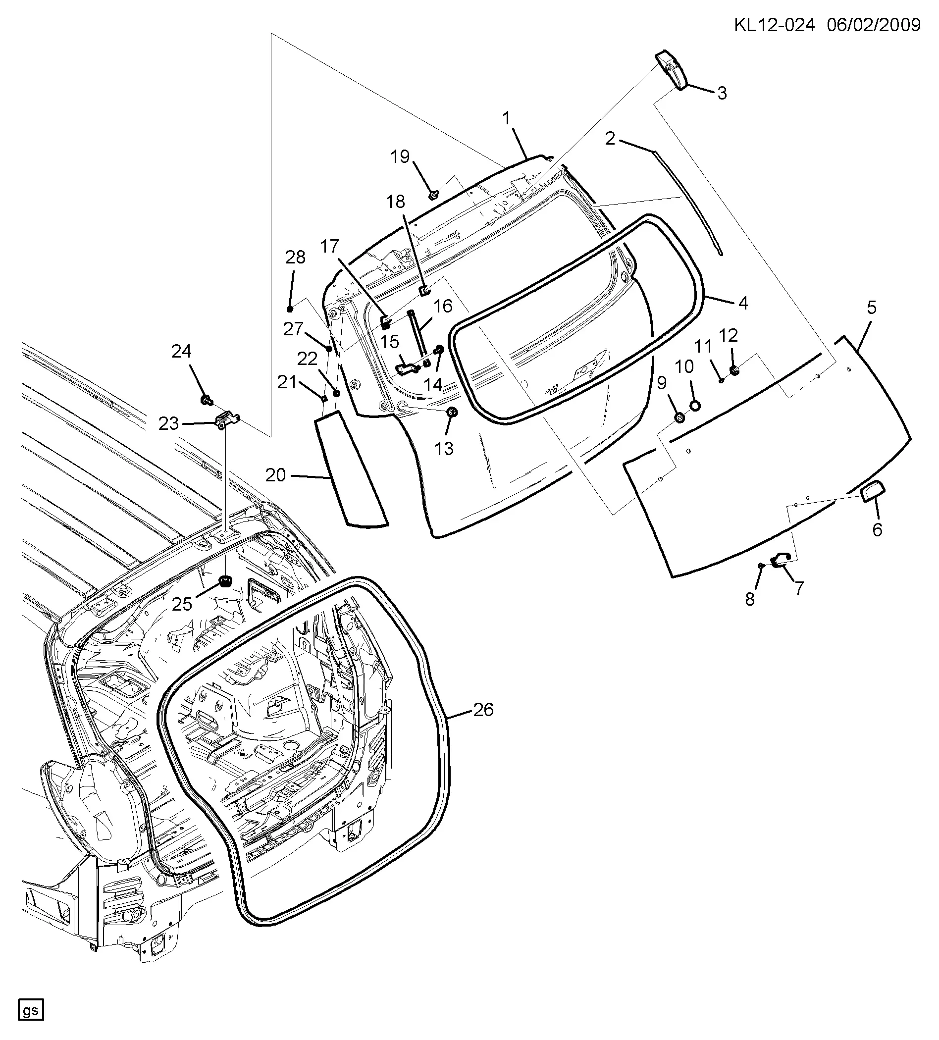 Tailgate Window diagram