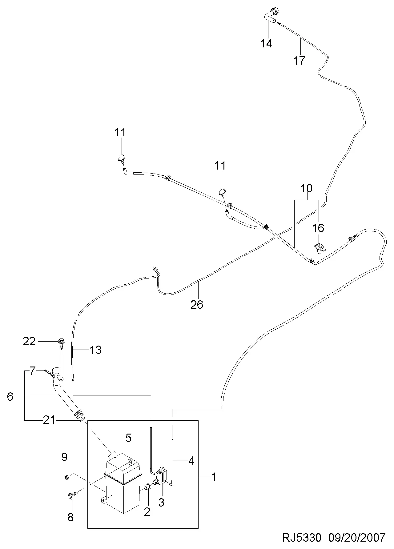 Windshield Washer diagram