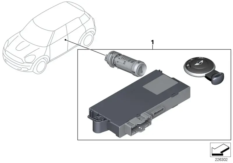 Central locking system diagram