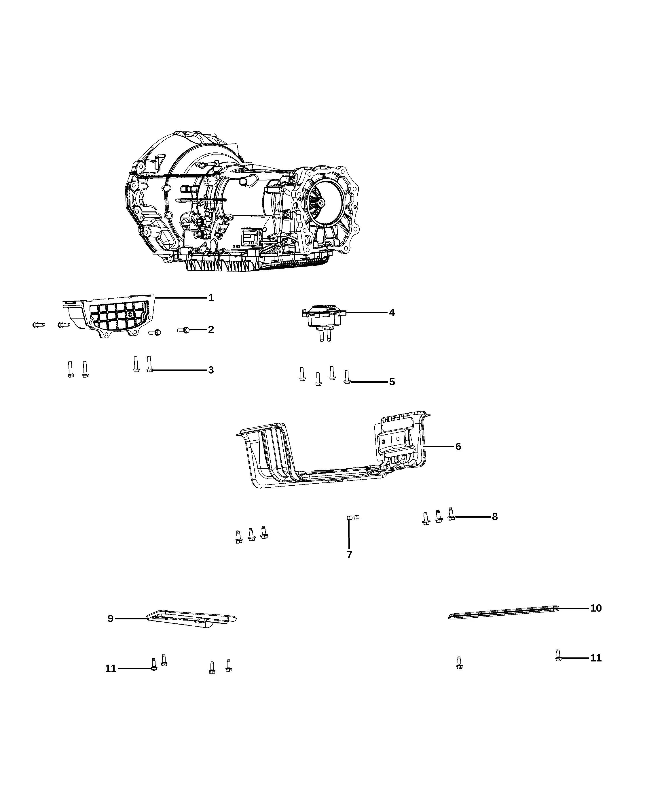 4WD Transmission Support diagram