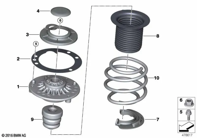 Опора амортизационной стойки diagram