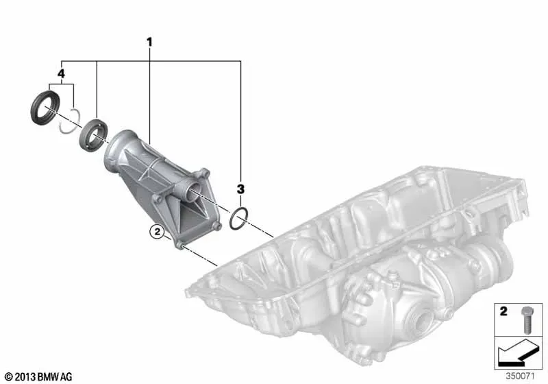 Front Axle Differential Support Bracket diagram